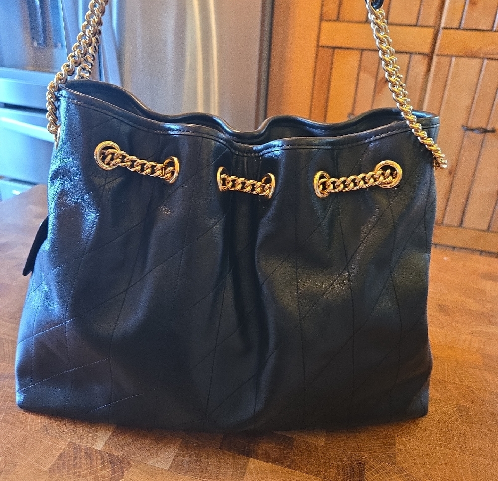 Coach LTH EVLYN Quilted Leather Shoulder Bag with Gold Chain Handles - Picture 4 of 15